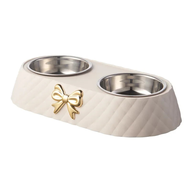 2-in-1 Bowtie Pet Feeding Bowl